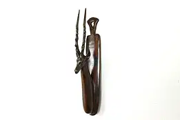 Gazelle African Vintage Sculpture Hand Carved Rosewood Folk Art #40325