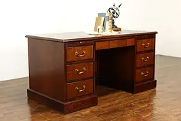 Traditional Vintage Walnut Office or Library Desk, Jasper Indiana #40084