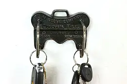 Victorian Industrial Antique Iron Wall Key Hook or File Pusher, Globe #40774