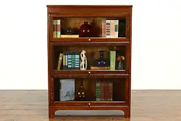 Lawyer Antique 3 Section Oak Library or Office Bookcase Bath Cabinet Gunn #39070