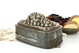 Farmhouse Antique Copper Grape Dessert Mold Cake Pan with Lid #40881