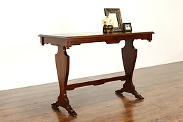 Traditional Vintage Walnut Sofa Table, Hall Console or Sideboard #40797