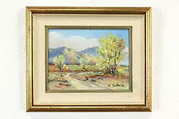 Mountain & Forest Landscape Vintage Original Oil Painting, Dobesh 12" #40413