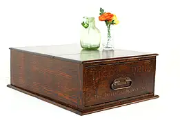 Victorian Antique Oak Desktop File or Collector's Box, Initial Company #40032