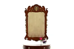 Georgian Style Vintage Carved Mahogany Wall Mirror, Kindel #40866