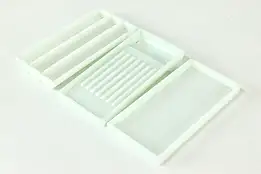 Set of Three Antique Milk Glass Dental Trays #41109