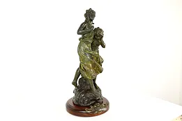 La Tempête The Storm Sculpture  Antique French Statue, H. Moreau #40835