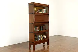 Arts & Crafts Mission Oak Antique 4 Stack Lawyer Bookcase & Desk Macey #39546