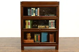 Craftsman Antique Mission Oak 3 Stack Office or Library Bookcase GRM #40671