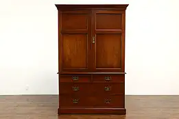 Scottish Antique Walnut Chifferobe, Wardrobe or Closet, Wylie Glasgow #38622