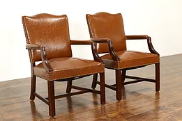 Pair of Traditional Vintage Office, Library or Desk Chairs #41135