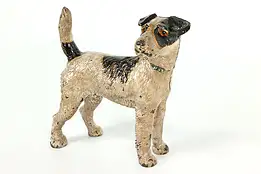 Victorian Farmhouse Antique Iron Jack Russell Terrier Dog Door Stop #41170