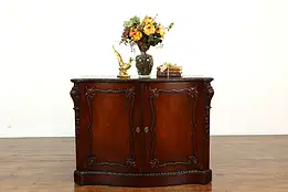 Georgian Vintage Carved Mahogany Sideboard, TV Console or Hall Cabinet #41175