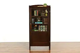 Arts & Crafts Mission Oak Antique Craftsman Bookcase Display Bath Cabinet #41186