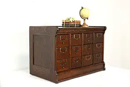 Arts & Crafts Mission Oak Tabletop Office File or Collector Cabinet #41220