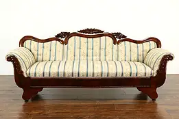 Carved Flame Grain Mahogany Sofa #40921