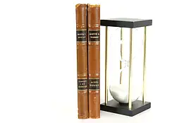 Pair of Leatherbound & Gold Tooled Danish Books, Hansen  #40449