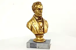 Abraham Lincoln Vintage Ceramic Sculpture Bust, Bronze Finish #41027