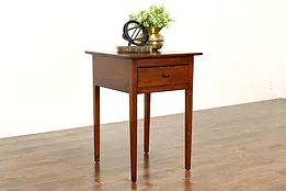 Farmhouse Hepplewhite Antique 1830 Walnut Nightstand, End or Lamp Table #41518