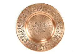 Farmhouse Antique Embossed Solid Copper Serving Platter or Wall Plaque #40902