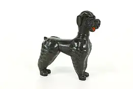 Farmhouse Vintage Carved Poodle Dog Black Forest Sculpture #41557