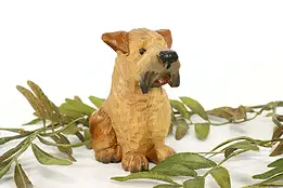 Hand Carved Dog 4" Alpine Vintage Folk Art Sculpture #41558