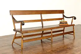 Farmhouse Cherry Antique Railroad, Hall, Deacon or Porch Bench #40577