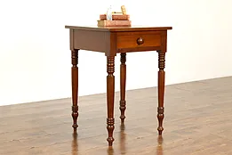 Sheraton Antique Walnut Farmhouse Nightstand, Lamp or End Table #40570