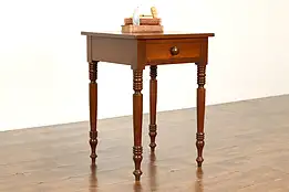 Sheraton Antique Walnut Farmhouse Nightstand, Lamp or End Table #40570