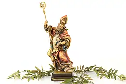 St. Urban Patron of Vine-Dressers Vintage Hand Carved Sculpture #40977