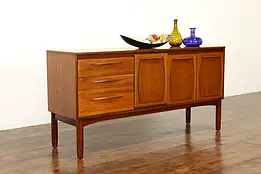 Midcentury Modern Vintage Teak Credenza, TV Console, Sideboard, Europa #39006