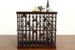Farmhouse Antique Rustic Country Pine Cubby or Wine Rack #41590