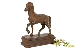 Horse Farmhouse Vintage Rustic Statue, Cast Iron Doorstop Sculpture #41346