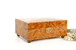 Swiss Vintage Maple Burl Music Box, The Trout, Reuge #41236