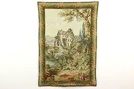 Water Mill & River Scene Large Vintage Hanging Tapestry #41725