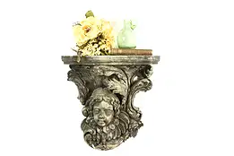 Renaissance Vintage Architectural Salvage Wall Bracket Shelf, Cherub #41343