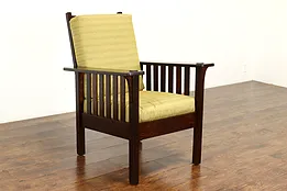 Arts & Crafts Mission Oak Antique Craftsman Stickley Chair New Upholstery #41164