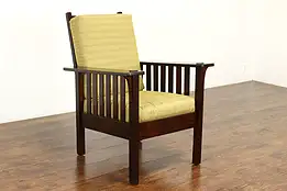 Arts & Crafts Mission Oak Antique Craftsman Stickley Chair New Upholstery #41164