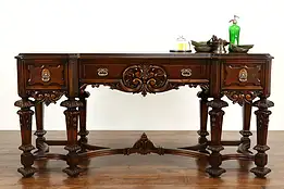 Tudor Antique Walnut Sideboard, Server, Buffet, Hall Console, Rockford #41714