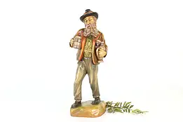 Hand Carved Vintage Man with Beer Stein Alpine 20" Folk Art Sculpture #40929