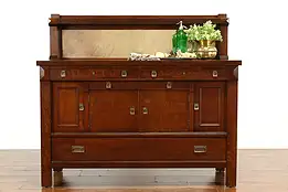 Arts & Crafts Mission Oak Antique Craftsman Sideboard, Server or Buffet #41520