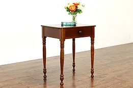 Sheraton Antique 1830s Walnut Farmhouse Console or Lamp Table, Nightstand #41732