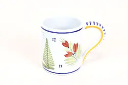 French Vintage Quimper Hand Painted Large Cup or Mug, Brittany France #37303
