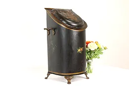 Victorian Antique Farmhouse Fireplace Hearth Coal Hod, Caddy or Scuttle #41354