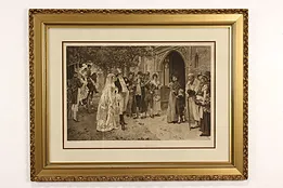 Impediment to Wedding Party Antique Victorian Engraving, Glindoni 44" #41601