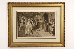 Impediment to Wedding Party Antique Victorian Engraving, Glindoni 44" #41601