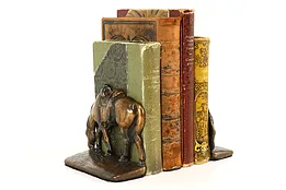 Pair of Grazing Horse Antique Bronze Finish Antique Bookends #41876