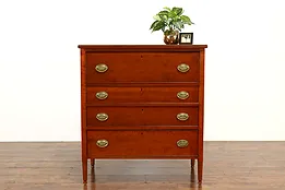 Sheraton 1830s Antique Cherry 4 Drawer Dresser or Chest #40773
