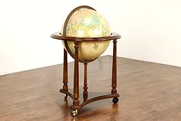 Replogle Heirloom Vintage Lighted 16" Globe of the World, Floor Stand #41996