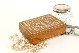 Swiss Vintage Marquetry Music Box & Jewelry Chest, Lara Theme, Lador #41668